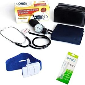 Kit Enfermagem Medidor de Pressão + Esteto + Garrote + Termômetro