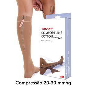 Meia com Zíper Comfortline Cotton Comp AD - 20-30mmhg