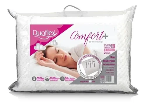 Travesseiro Confort+ CF3100 Duoflex Branco