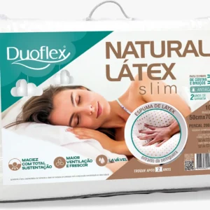 Travesseiro Natural Látex Slim Baixo Duoflex
