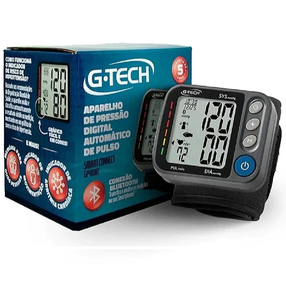 Aparelho de Pressão de Pulso G-Tech Digital 3D Sensor GP480BT