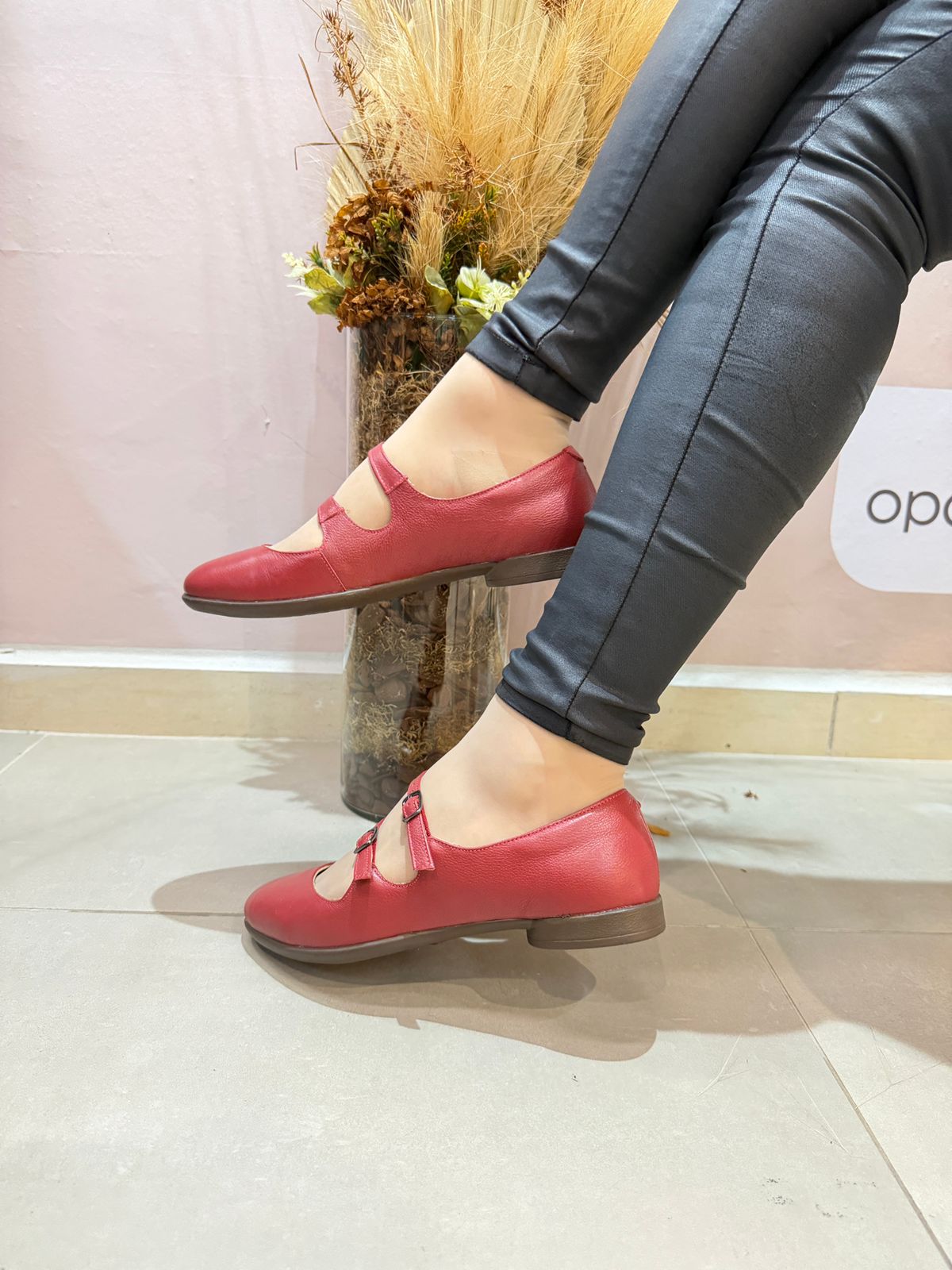 Sapatilha Feminina Social Antistress em Couro Opananken